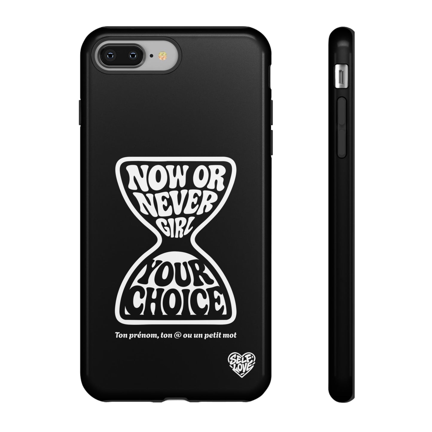 Now Or Never Girl - Coque iPhone (noir)