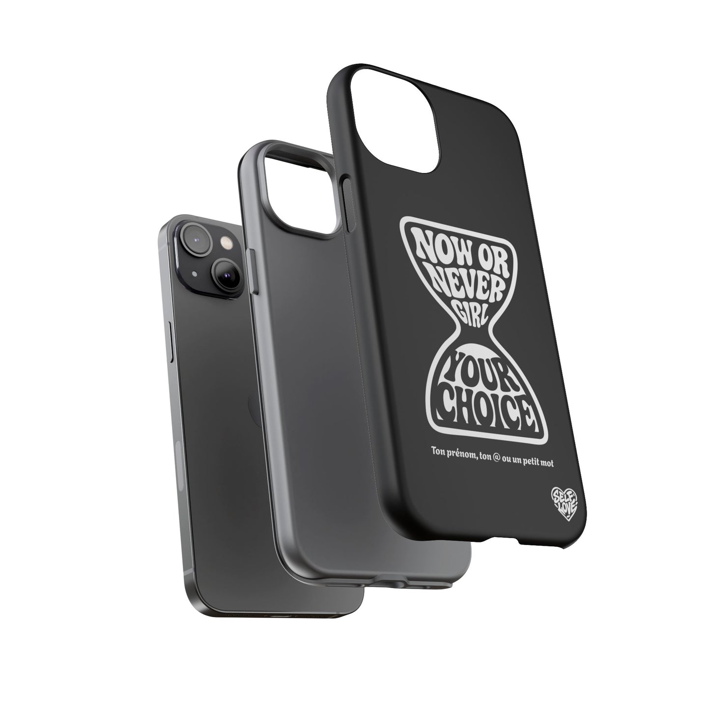 Now Or Never Girl - Coque iPhone (noir)