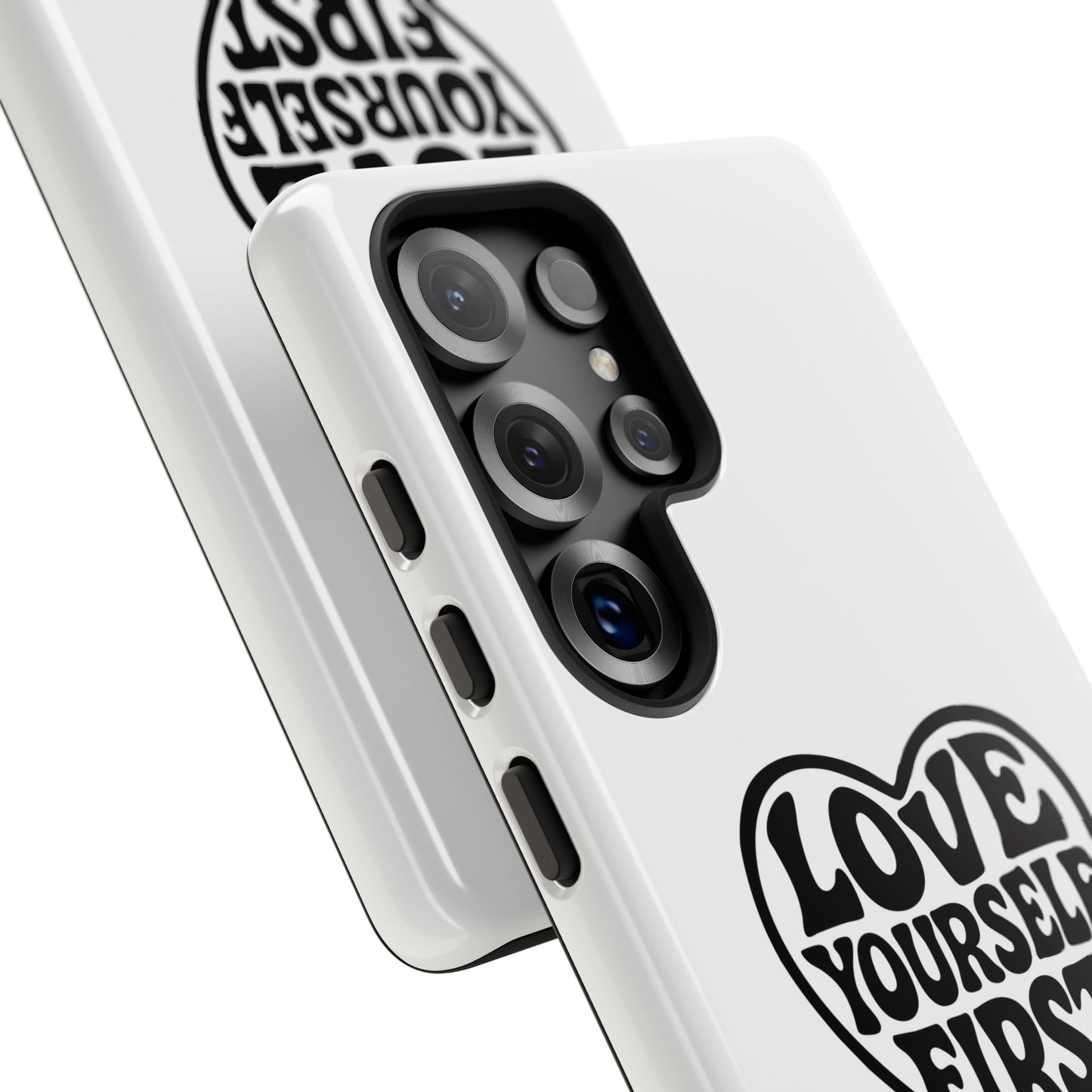 Love Yourself First - Coque Samsung (blanc)