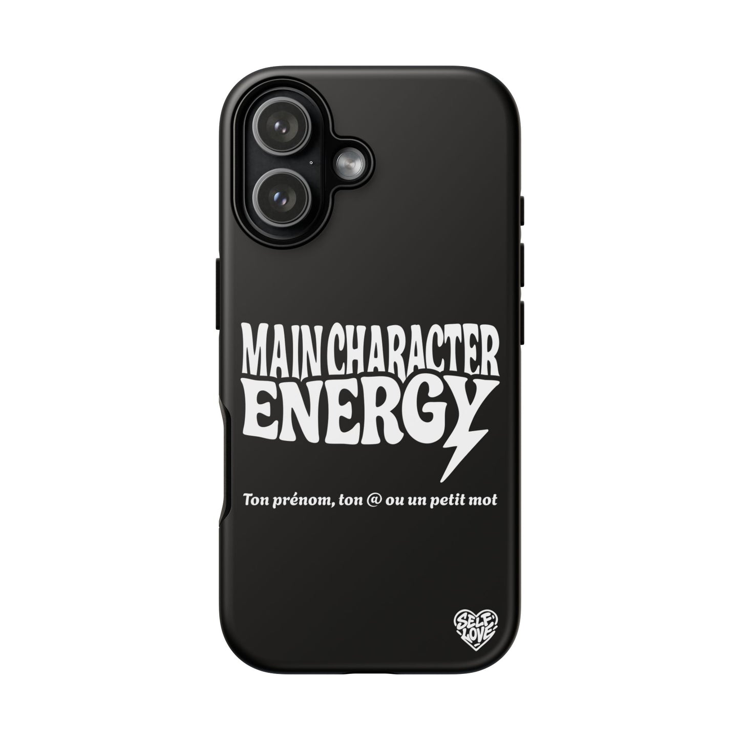 Main Character Energy - Coque iPhone (noir)