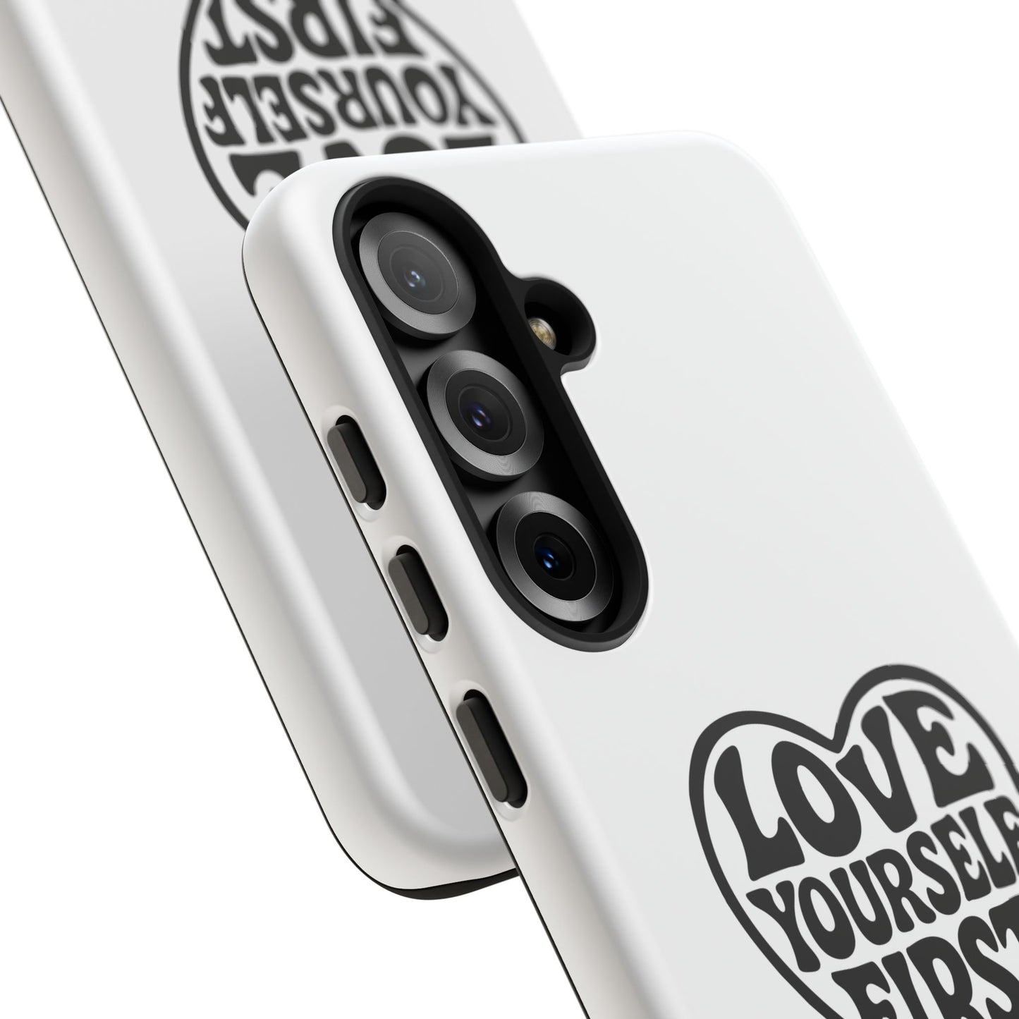 Love Yourself First - Coque Samsung (blanc)