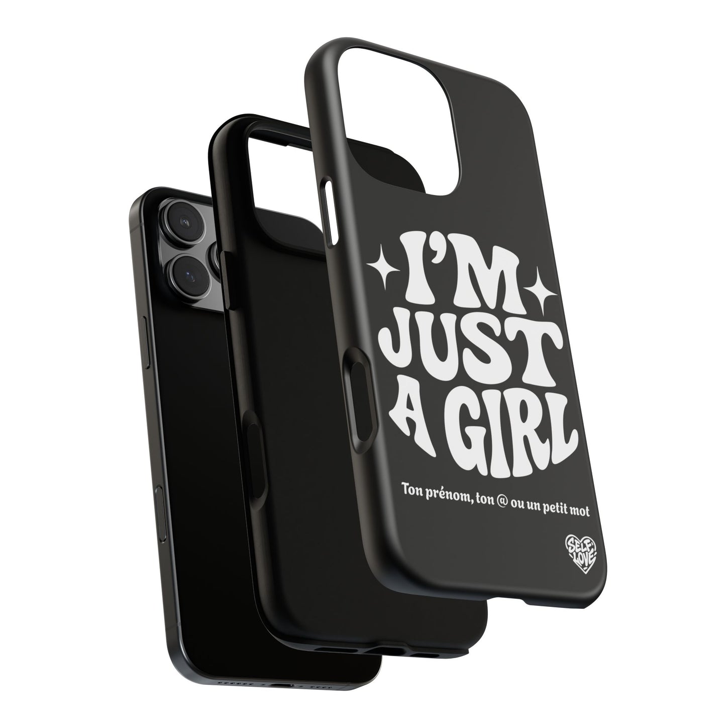 Im Just A Girl - Coque iPhone (noir)