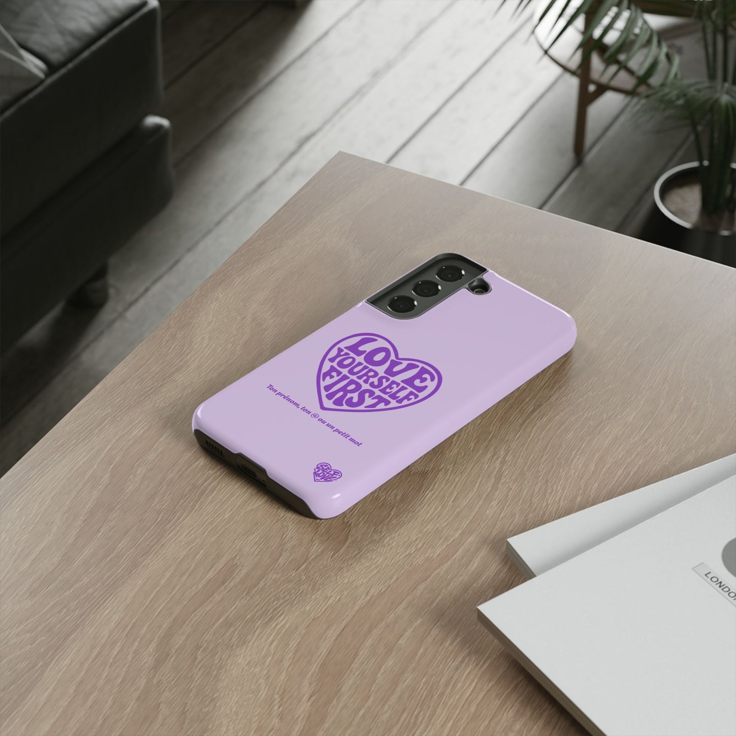 Love Yourself First - Coque Samsung (violet)