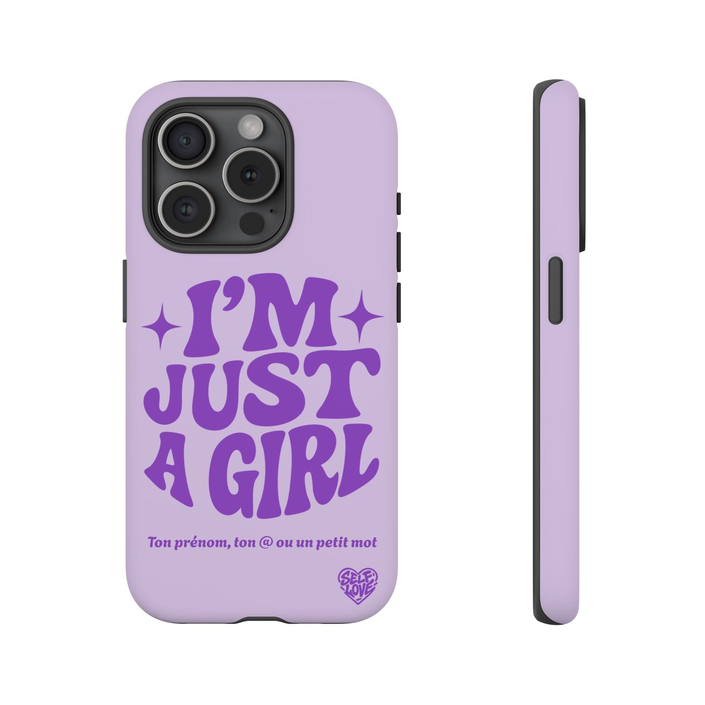 Im Just A Girl - Coque iPhone (violet)