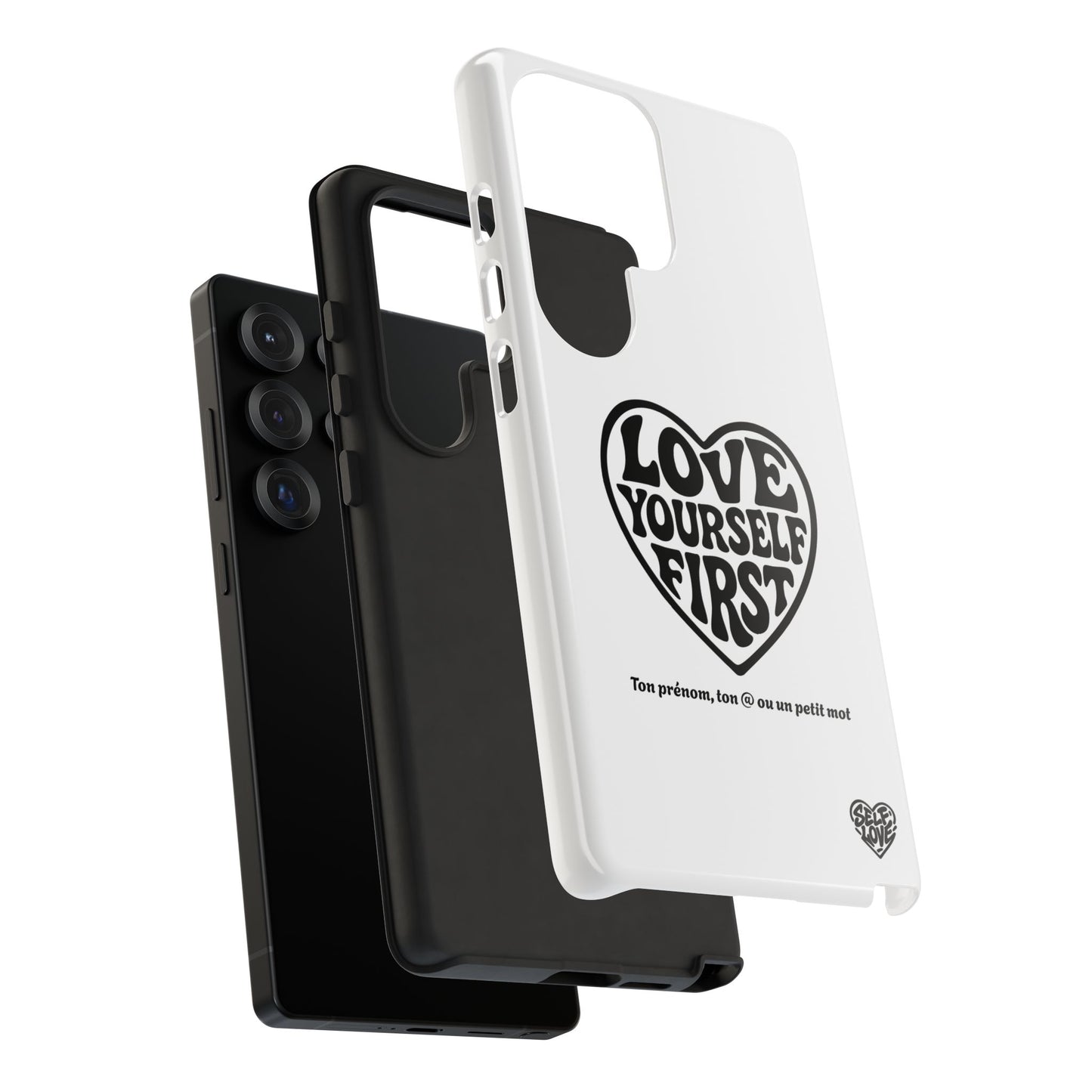 Love Yourself First - Coque Samsung (blanc)