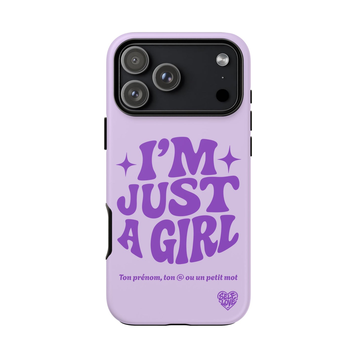 Im Just A Girl - Coque iPhone (violet)
