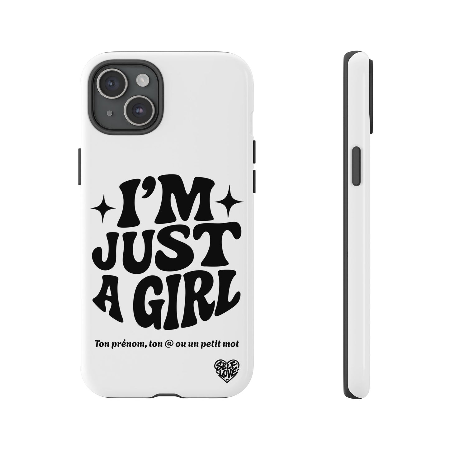 Im Just A Girl - Coque iPhone (blanc)