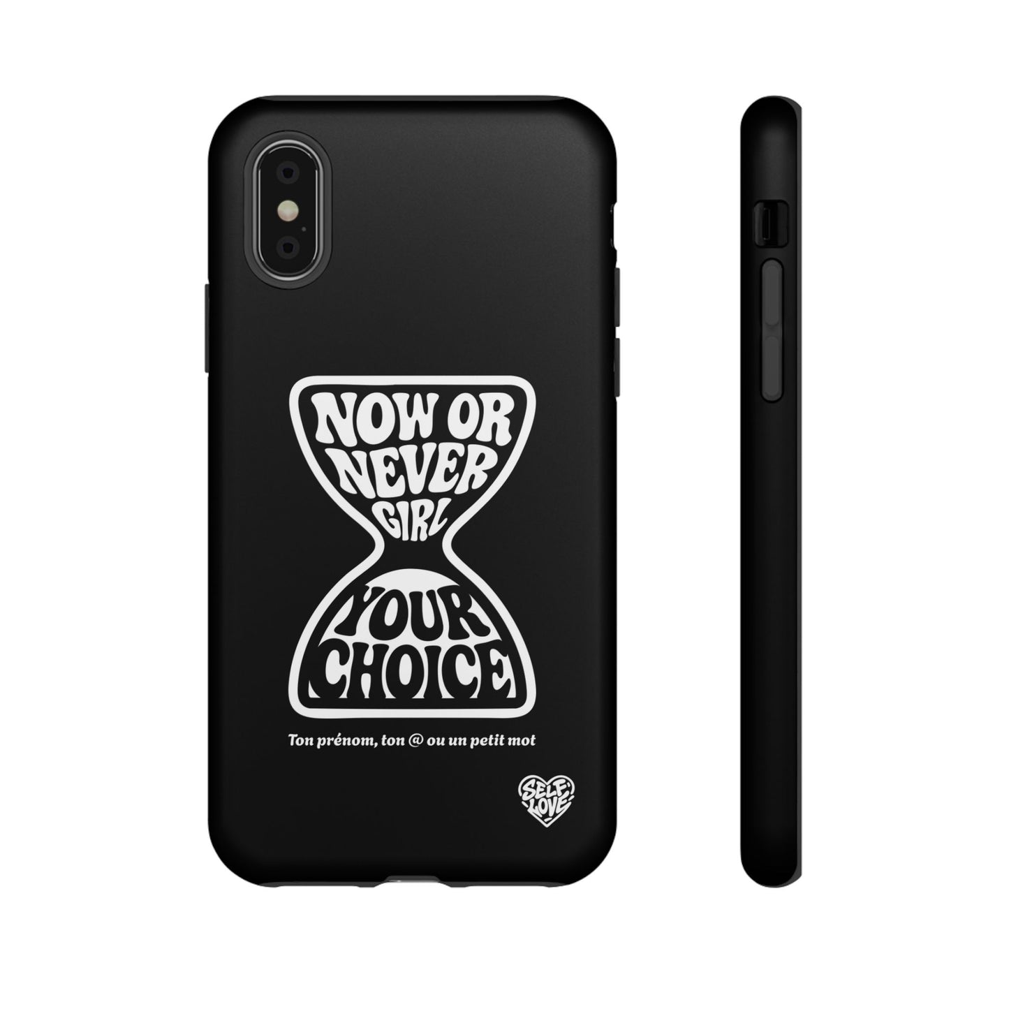Now Or Never Girl - Coque iPhone (noir)