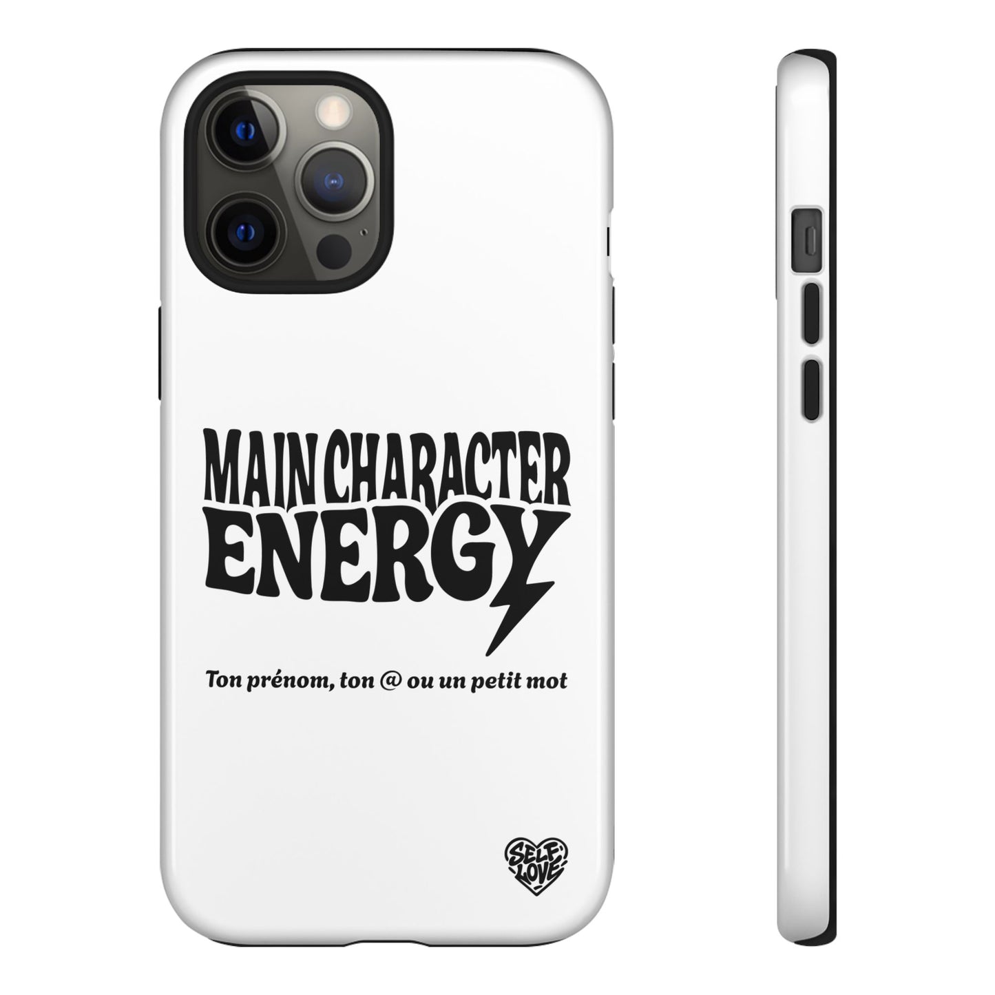 Main Character Energy - Coque iPhone (blanc)