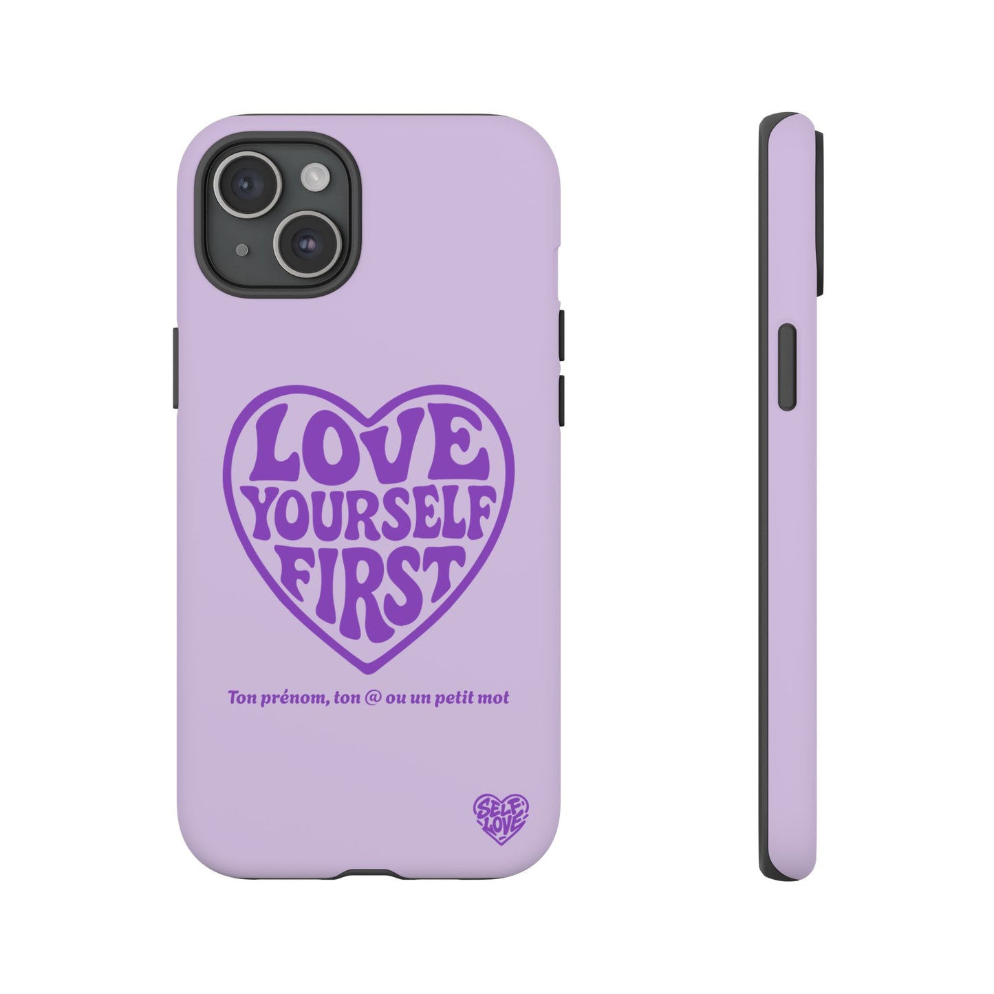 Love Yourself First - Coque iPhone (violet)