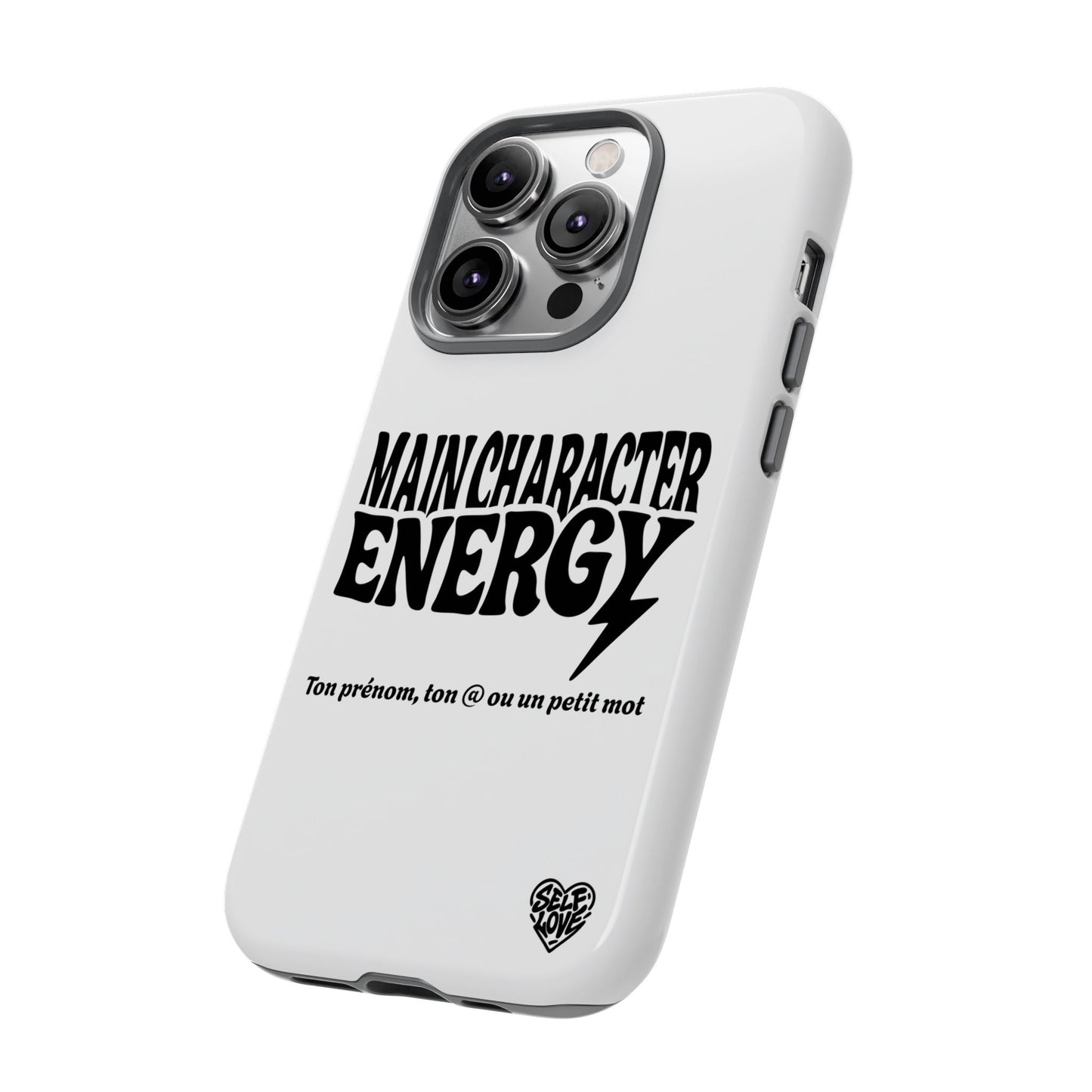 Main Character Energy - Coque iPhone (blanc)