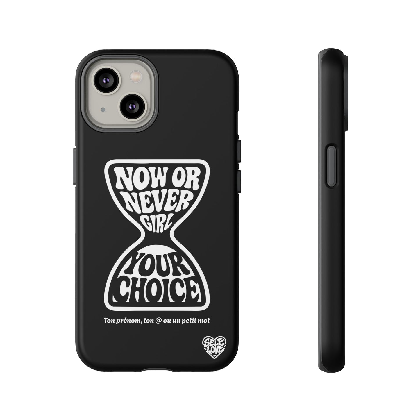 Now Or Never Girl - Coque iPhone (noir)