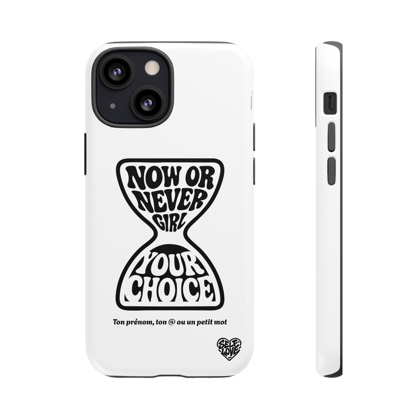 Now Or Never Girl - Coque iPhone (blanc)