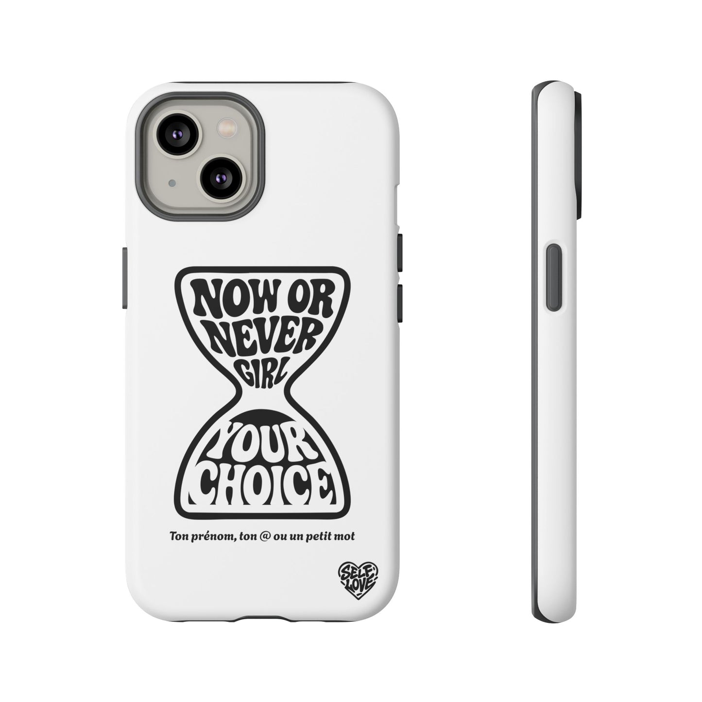 Now Or Never Girl - Coque iPhone (blanc)