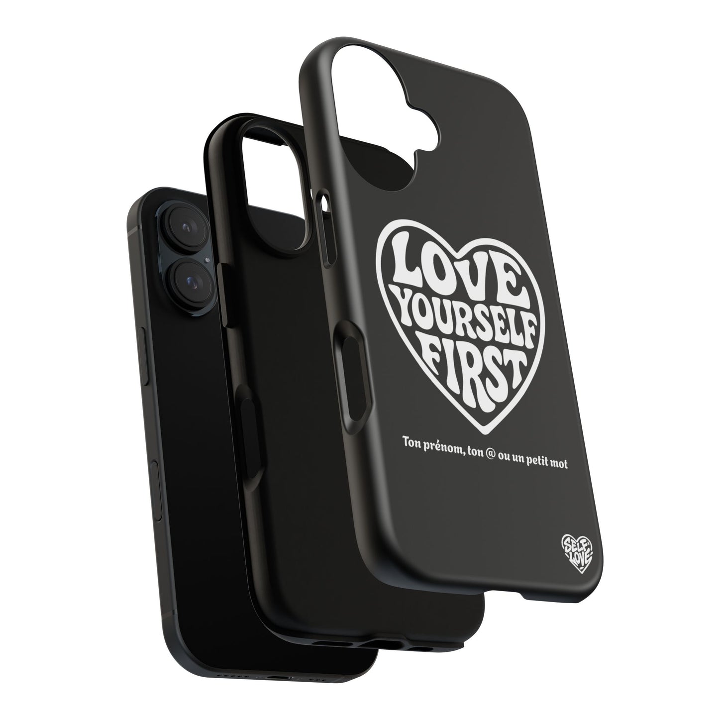 Love Yourself First - Coque iPhone (noir)