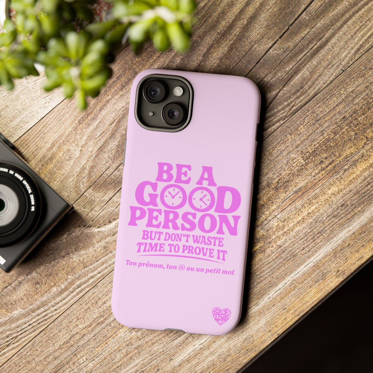 Be A Good Person - Coque iPhone (rose)