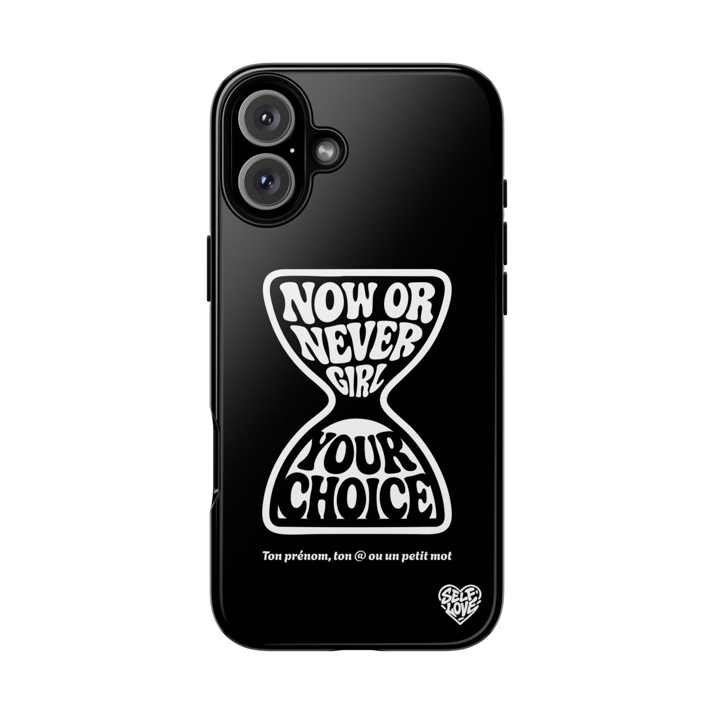 Now Or Never Girl - Coque iPhone (noir)