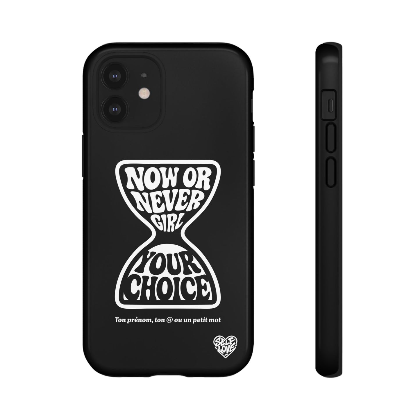 Now Or Never Girl - Coque iPhone (noir)