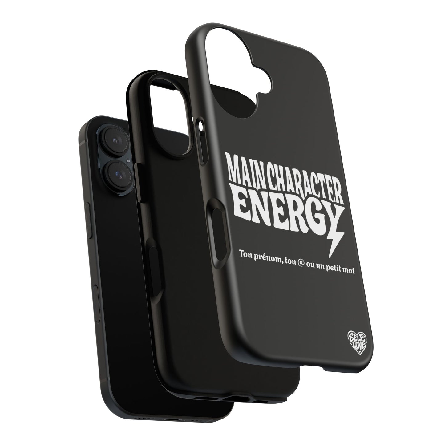 Main Character Energy - Coque iPhone (noir)