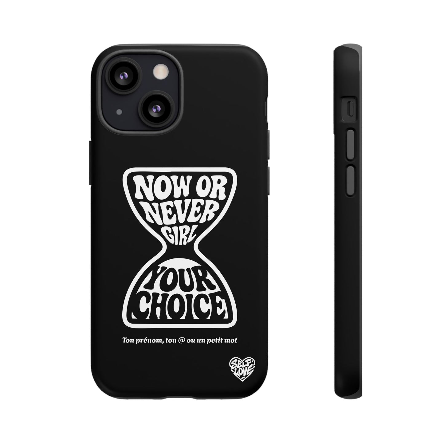 Now Or Never Girl - Coque iPhone (noir)