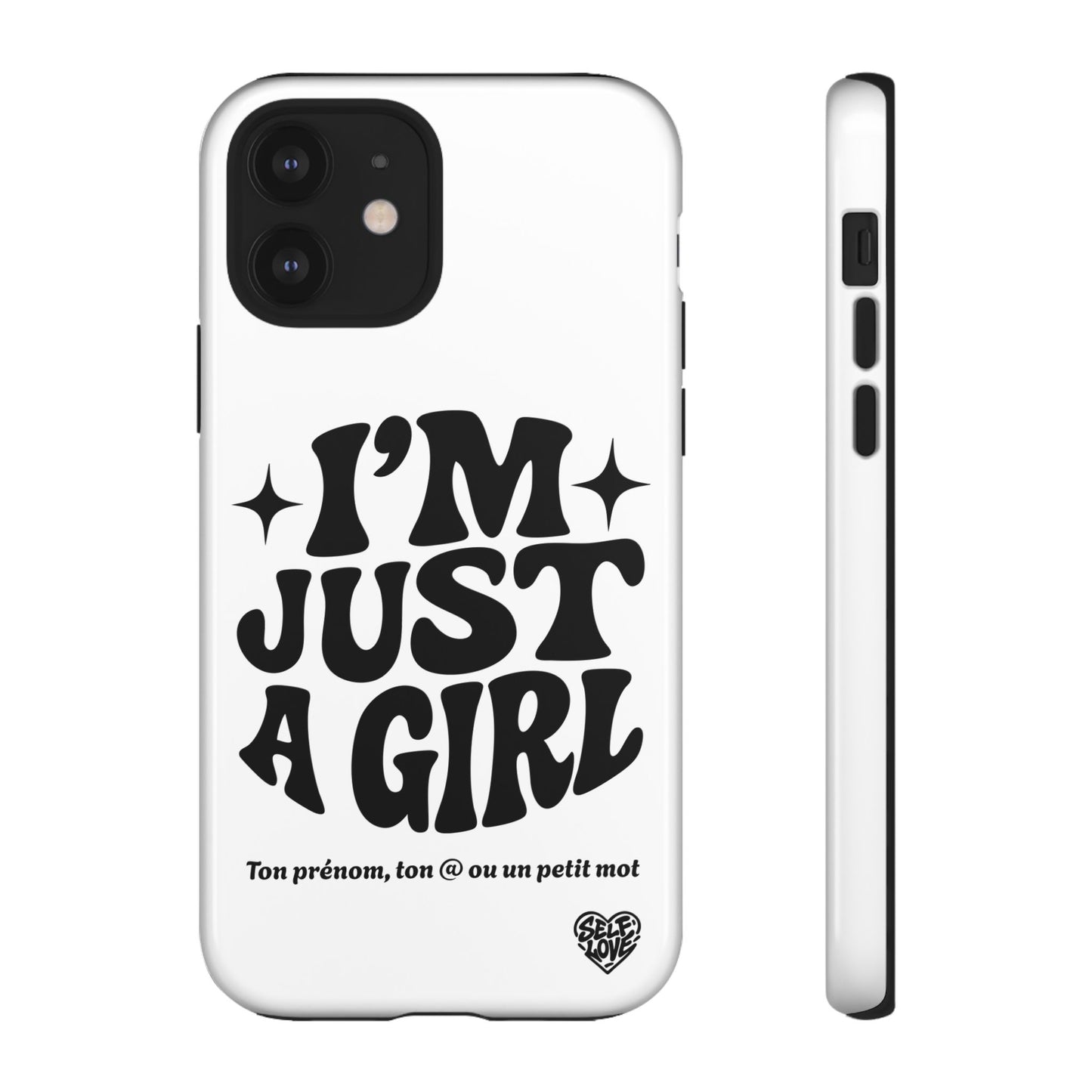 Im Just A Girl - Coque iPhone (blanc)