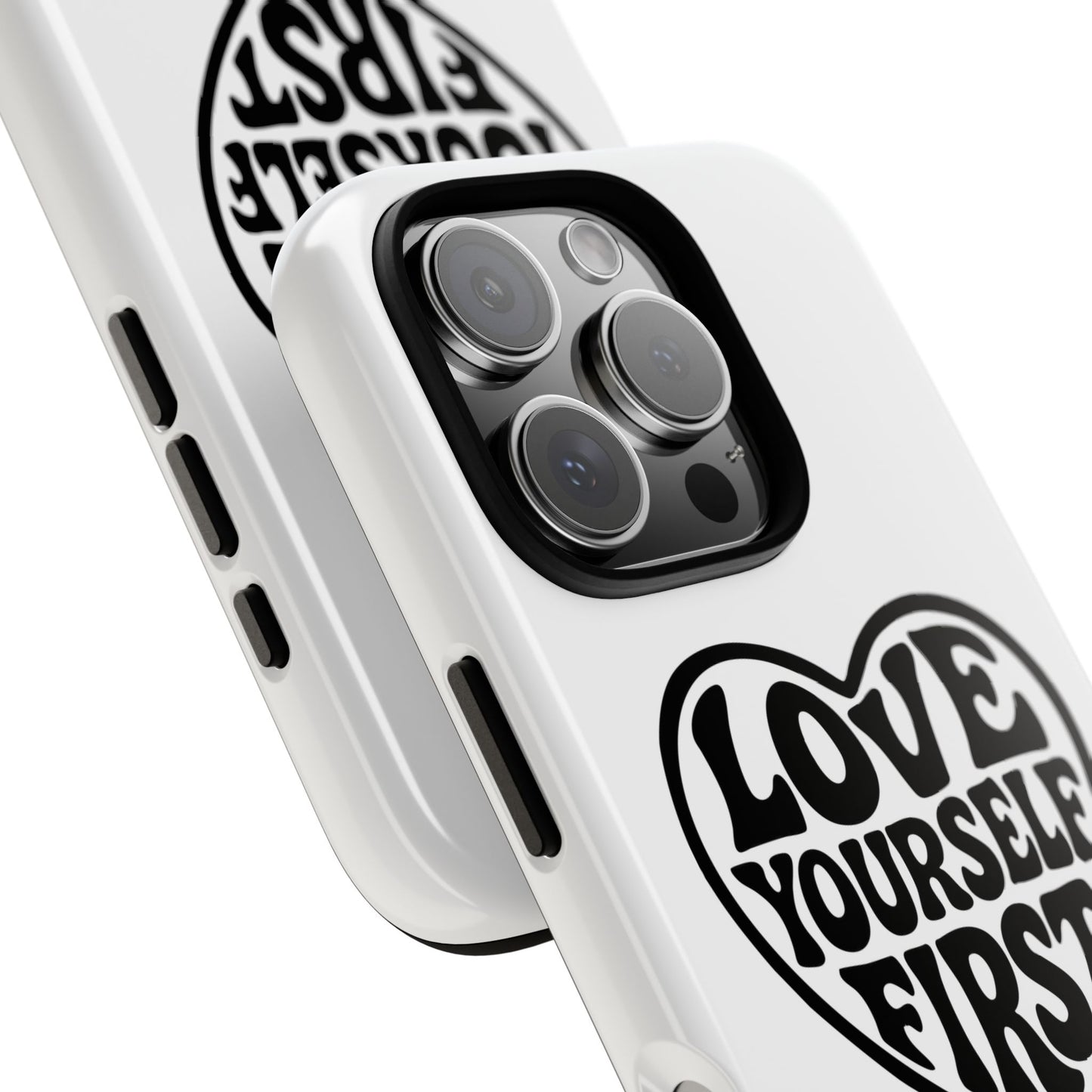 Love Yourself First - Coque iPhone (blanc)