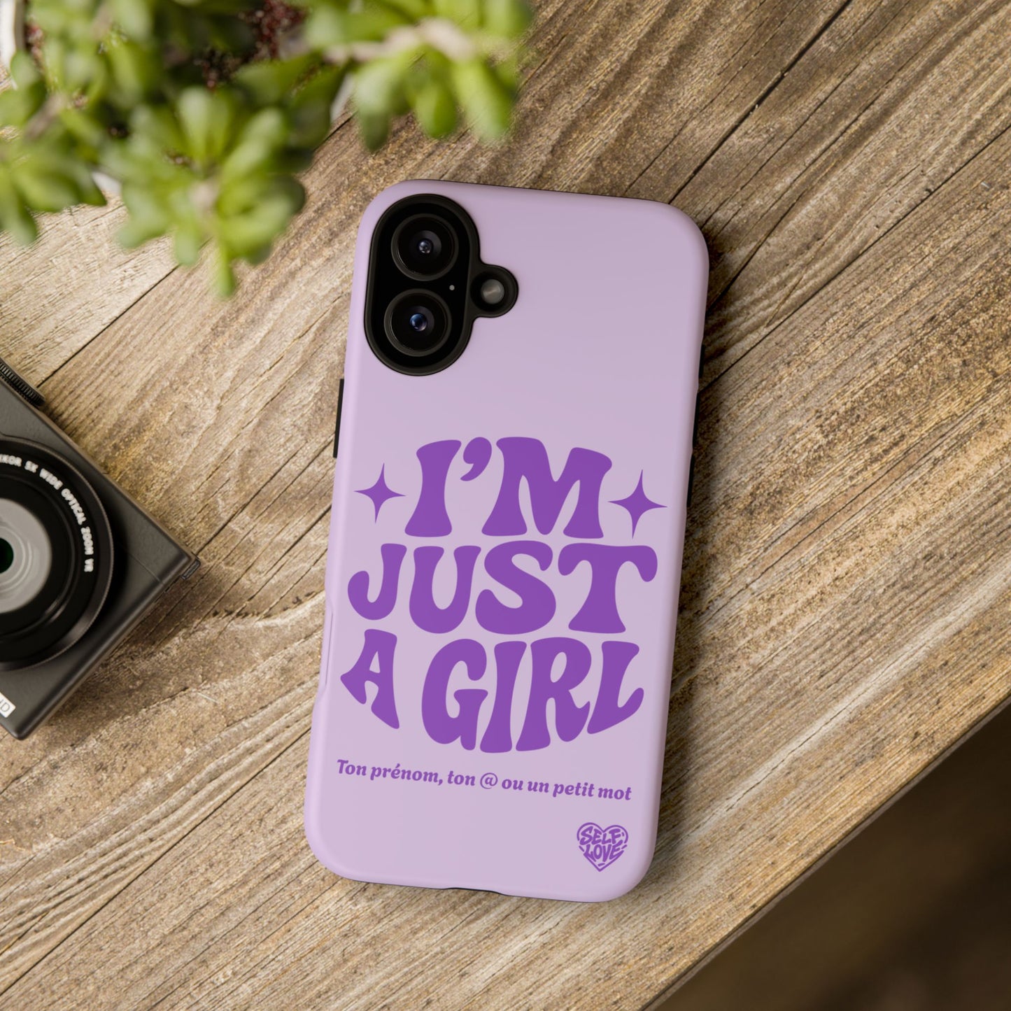 Im Just A Girl - Coque iPhone (violet)