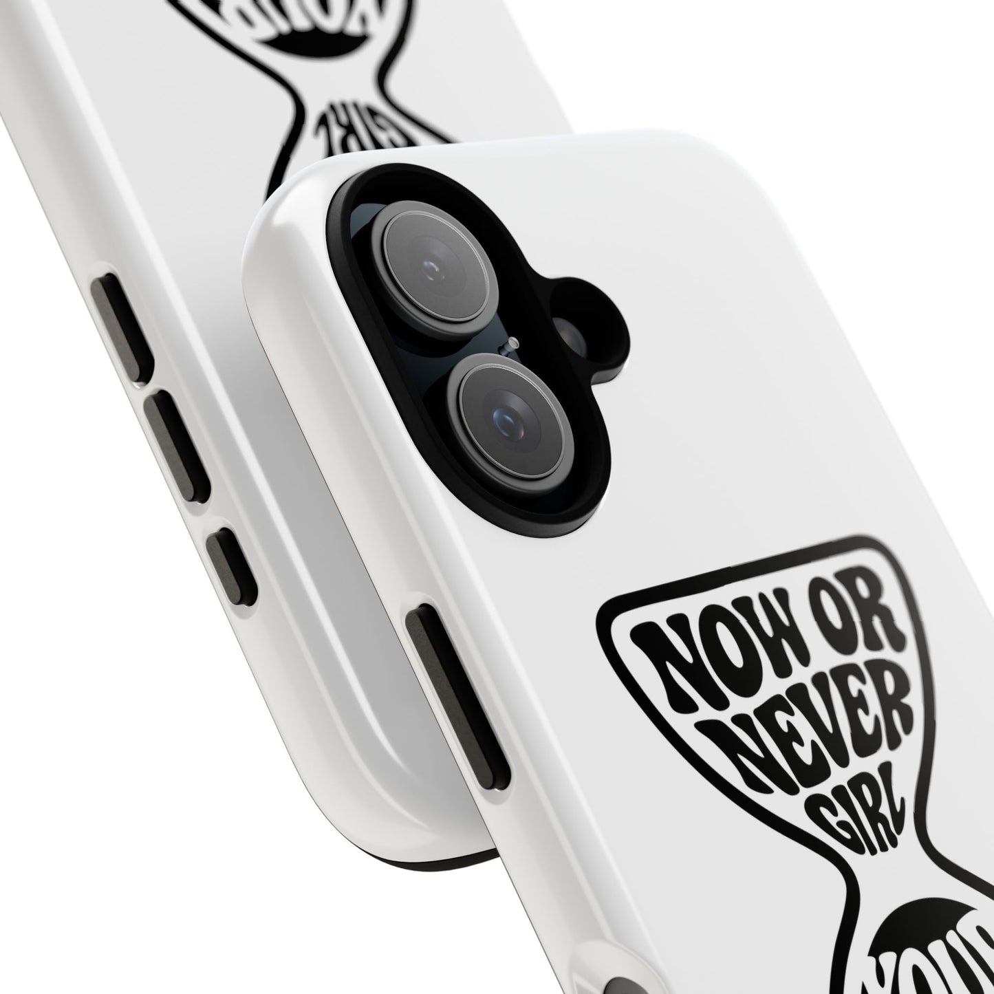 Now Or Never Girl - Coque iPhone (blanc)