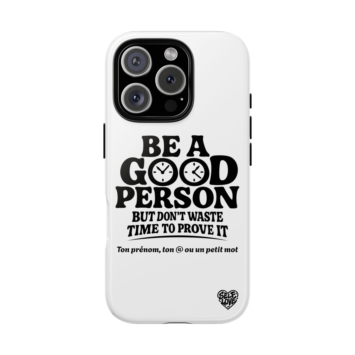Be A Good Person - Coque iPhone (blanc)