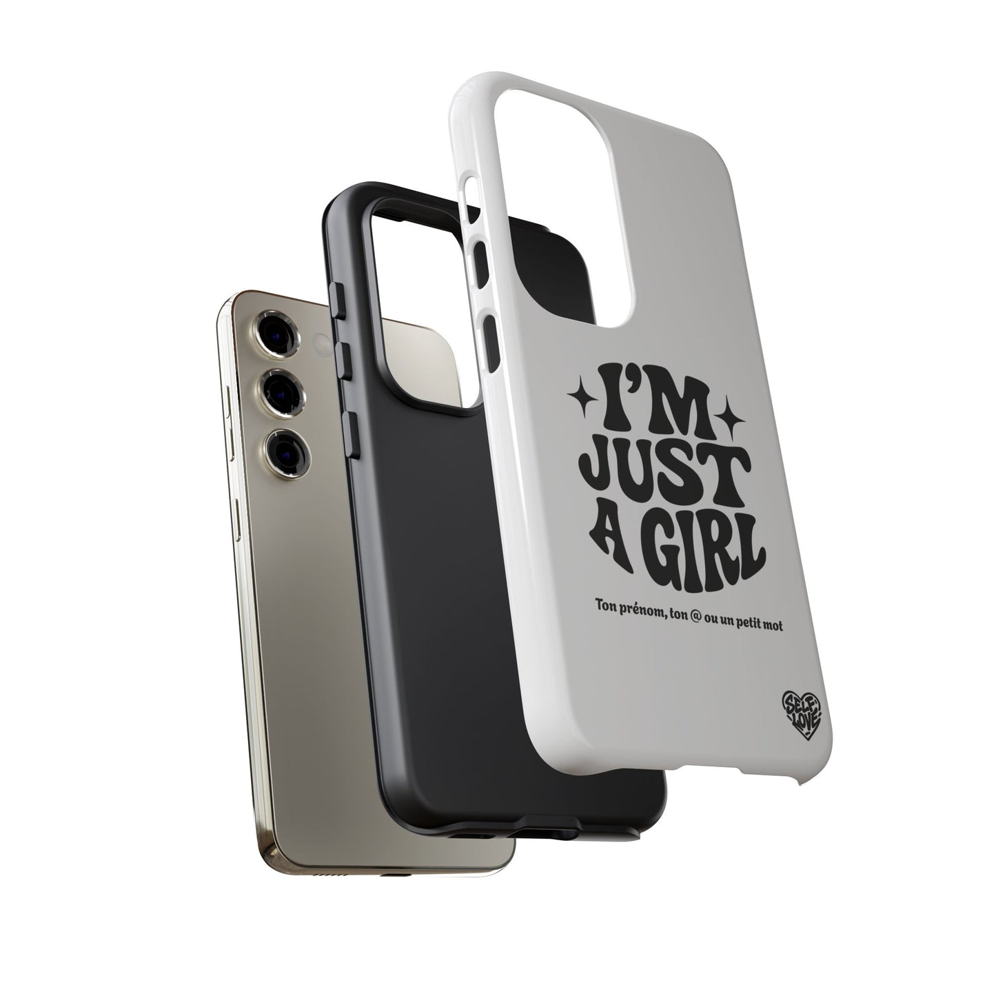 Im Just A Girl - Coque Samsung (blanc)
