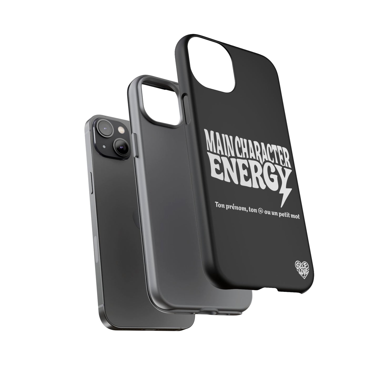 Main Character Energy - Coque iPhone (noir)