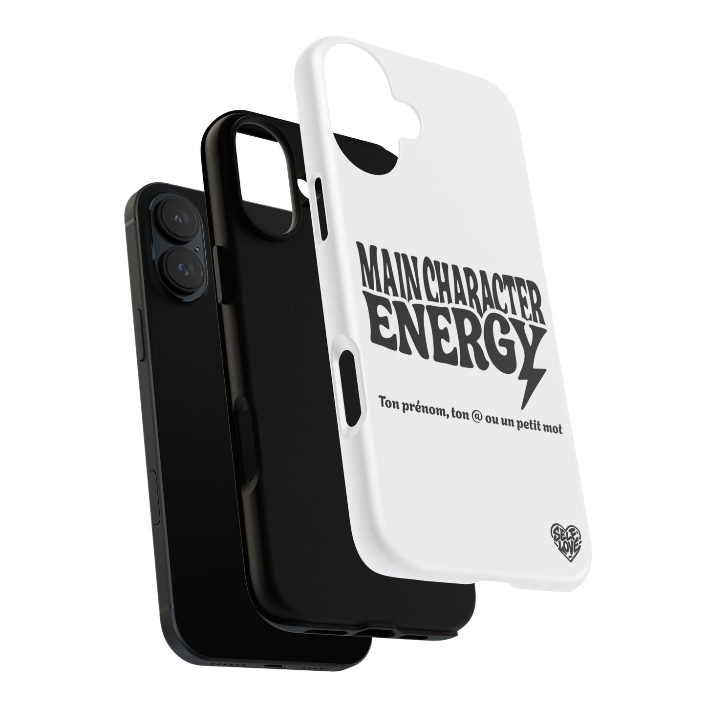 Main Character Energy - Coque iPhone (blanc)