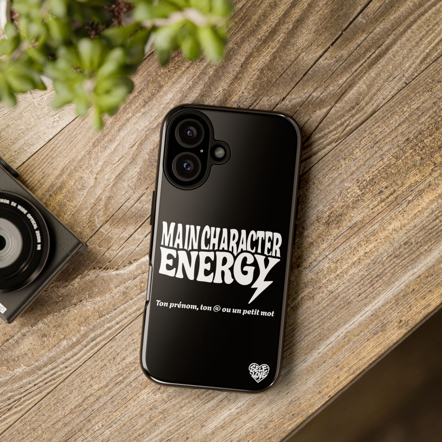 Main Character Energy - Coque iPhone (noir)
