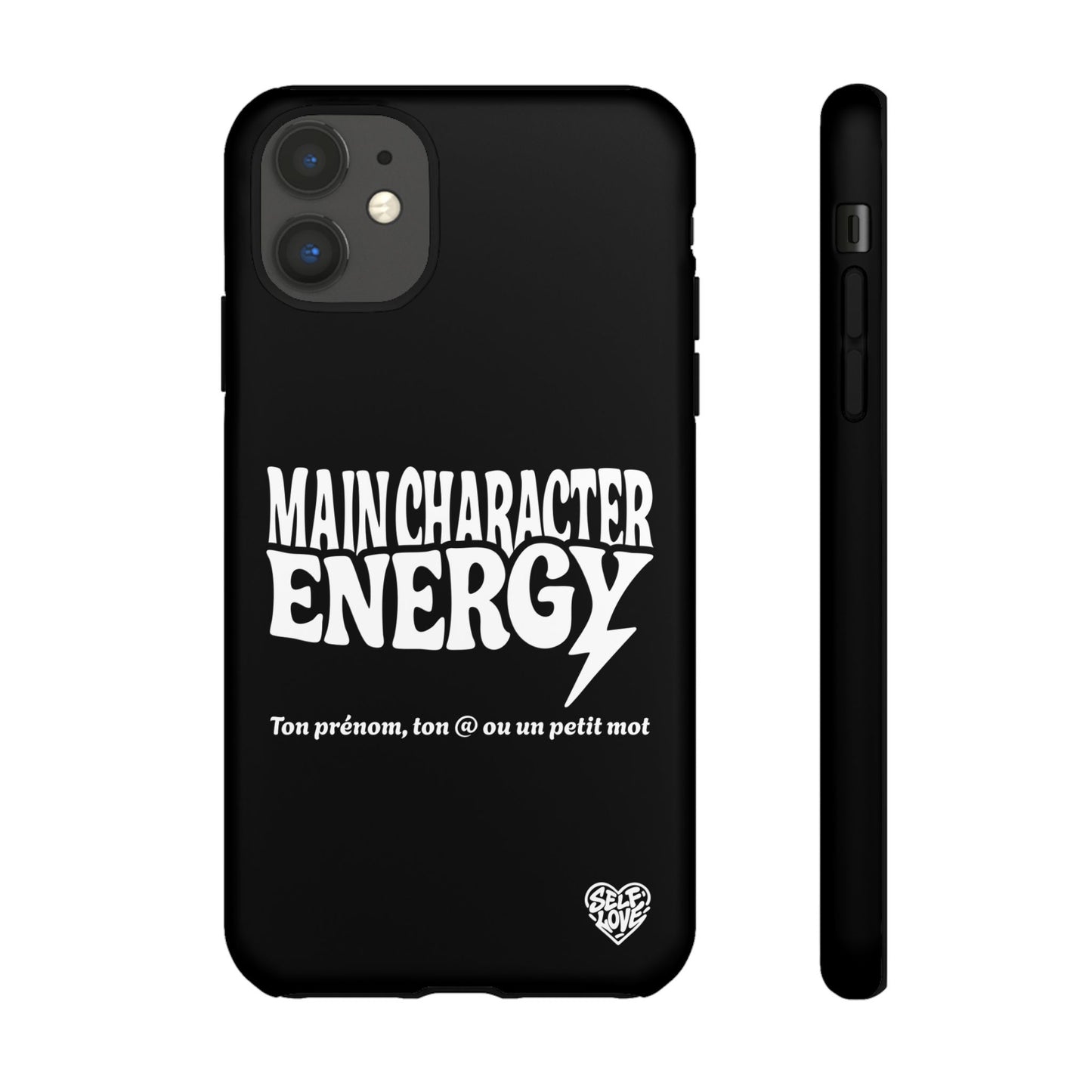 Main Character Energy - Coque iPhone (noir)