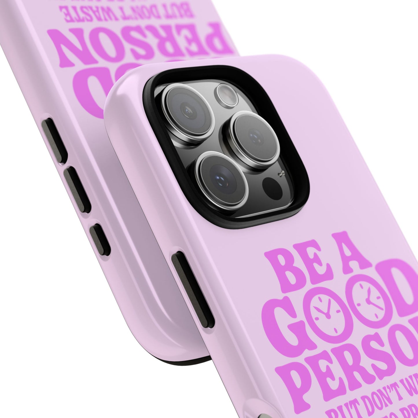 Be A Good Person - Coque iPhone (rose)