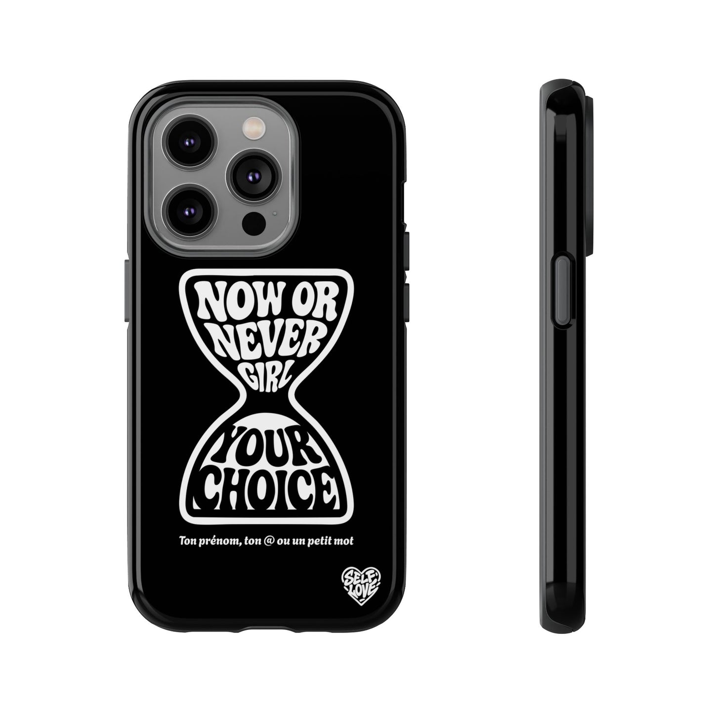 Now Or Never Girl - Coque iPhone (noir)