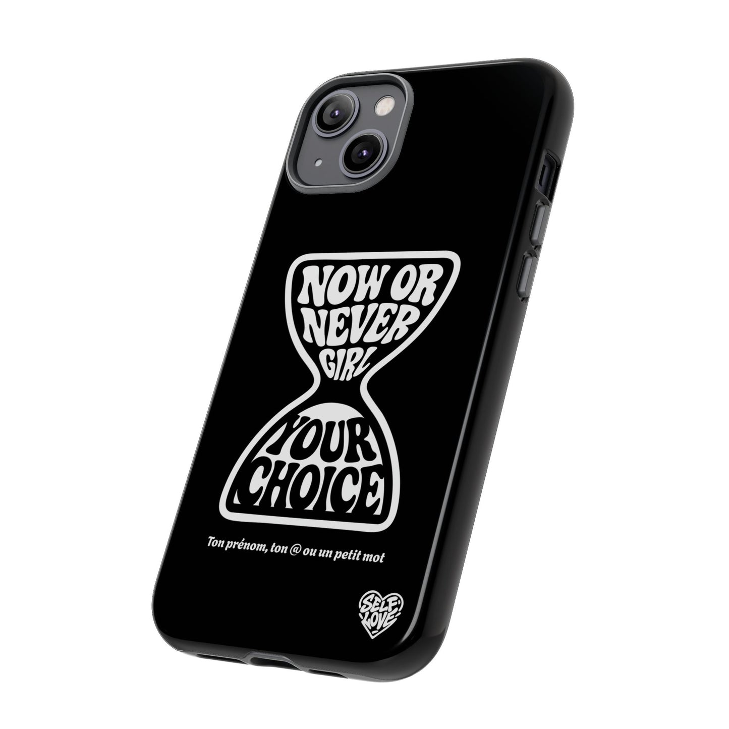 Now Or Never Girl - Coque iPhone (noir)