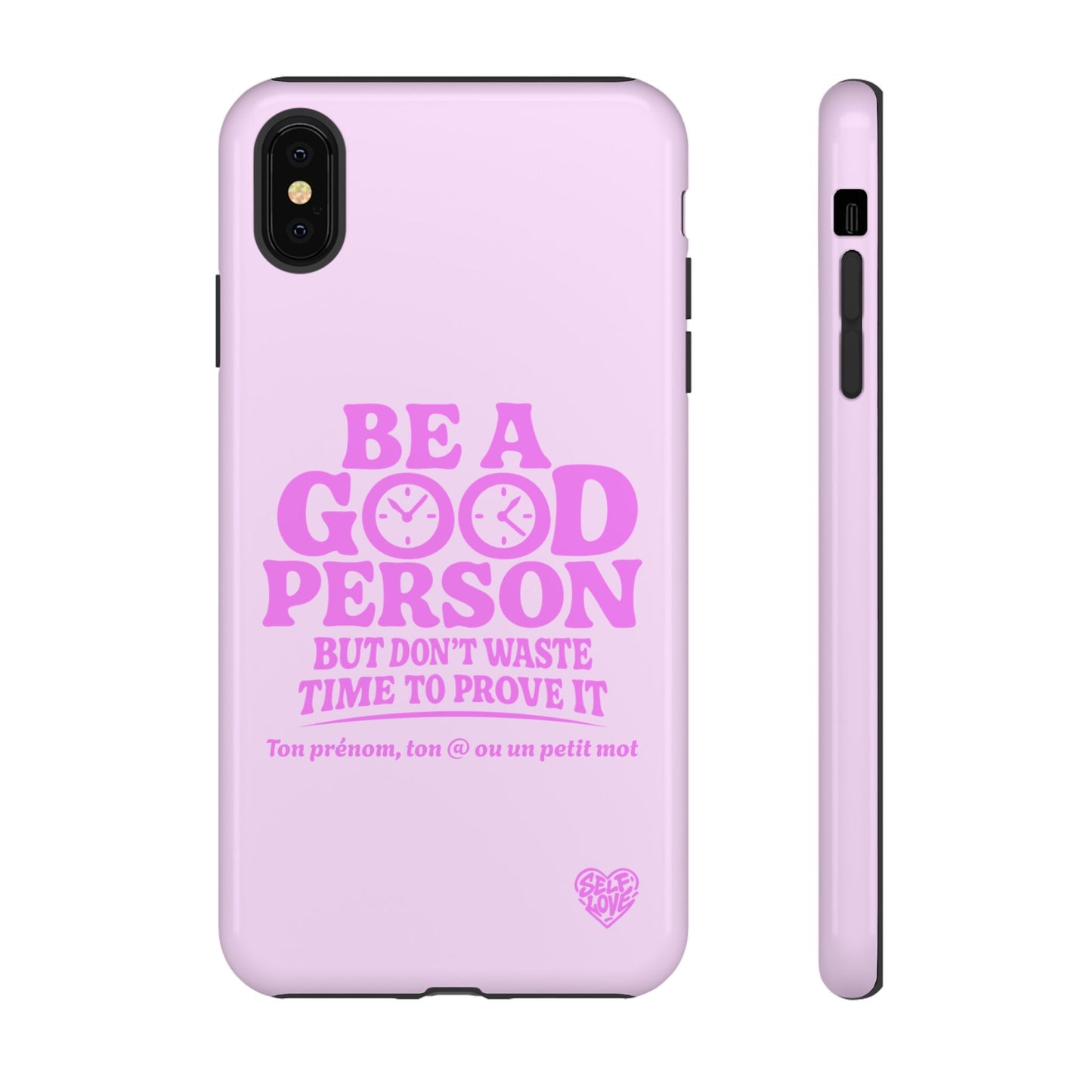 Be A Good Person - Coque iPhone (rose)