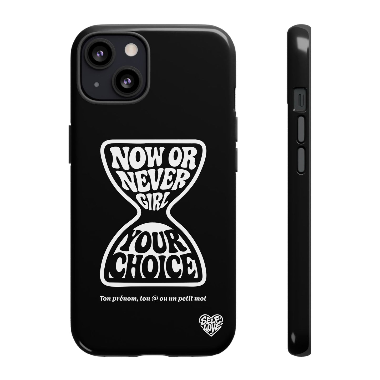 Now Or Never Girl - Coque iPhone (noir)