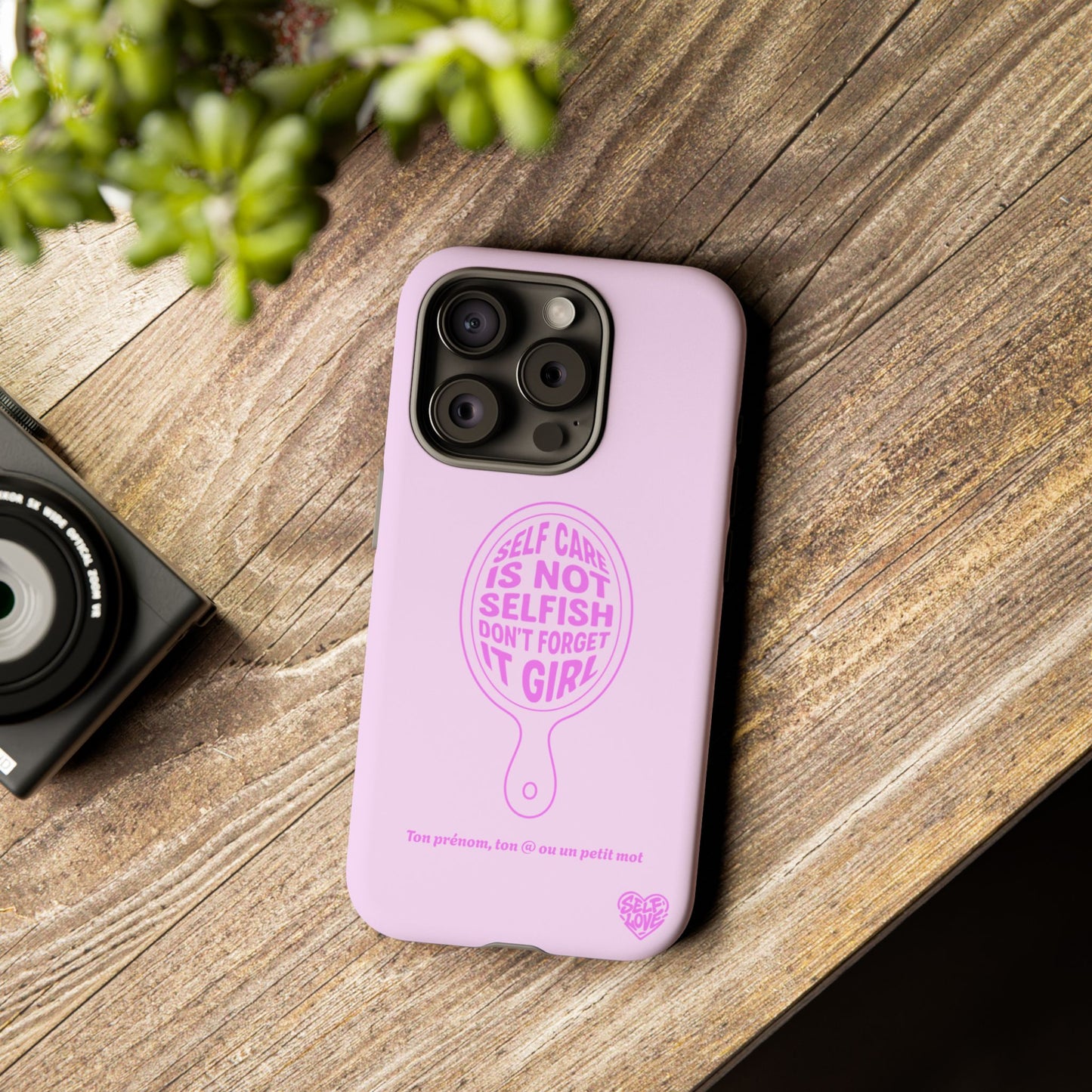 Self Care - Coque iPhone (rose)
