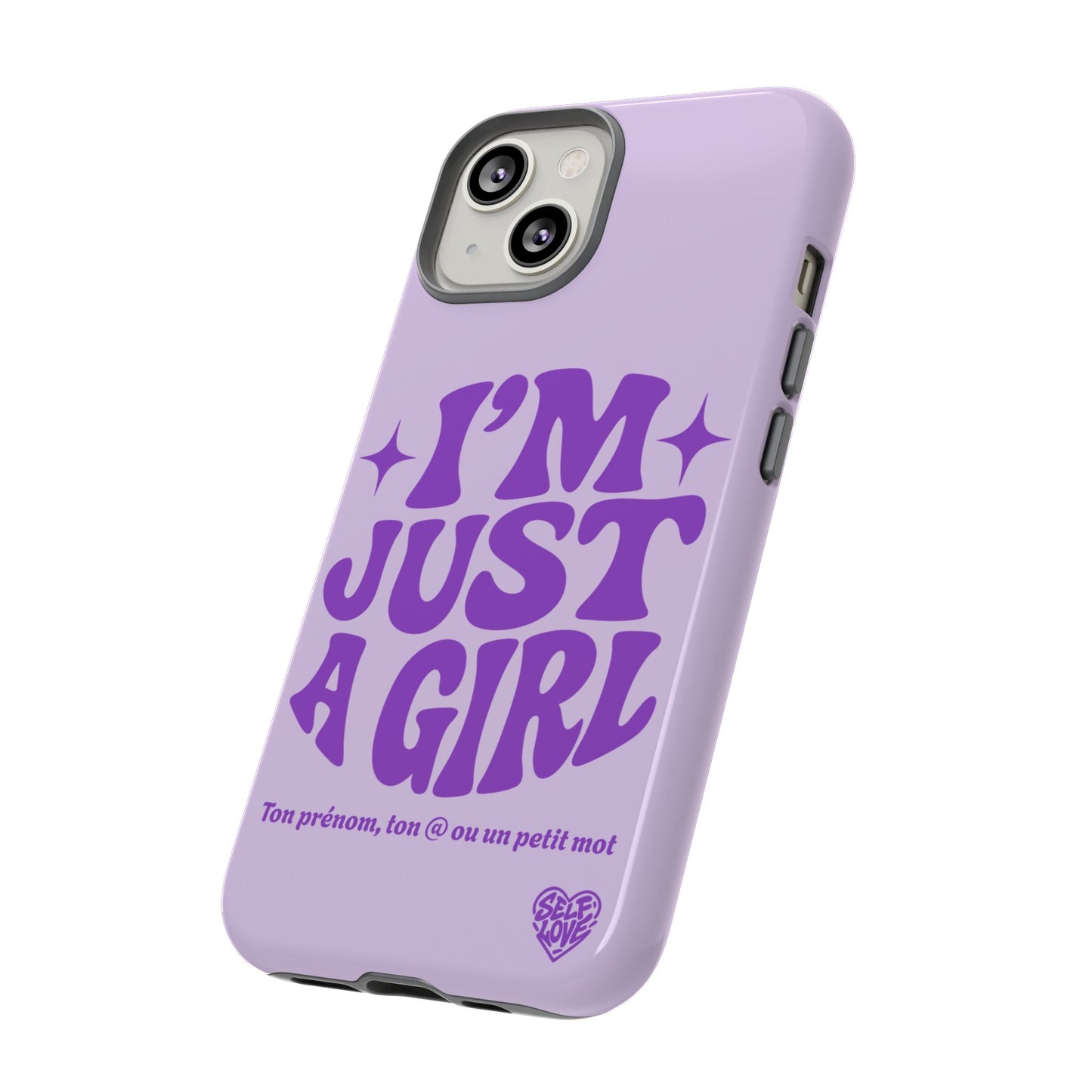 Im Just A Girl - Coque iPhone (violet)