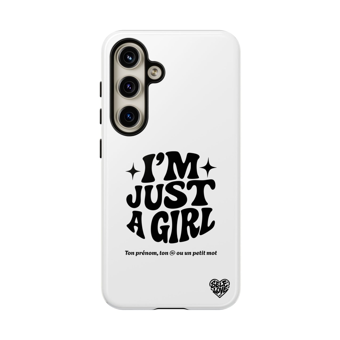 Im Just A Girl - Coque Samsung (blanc)