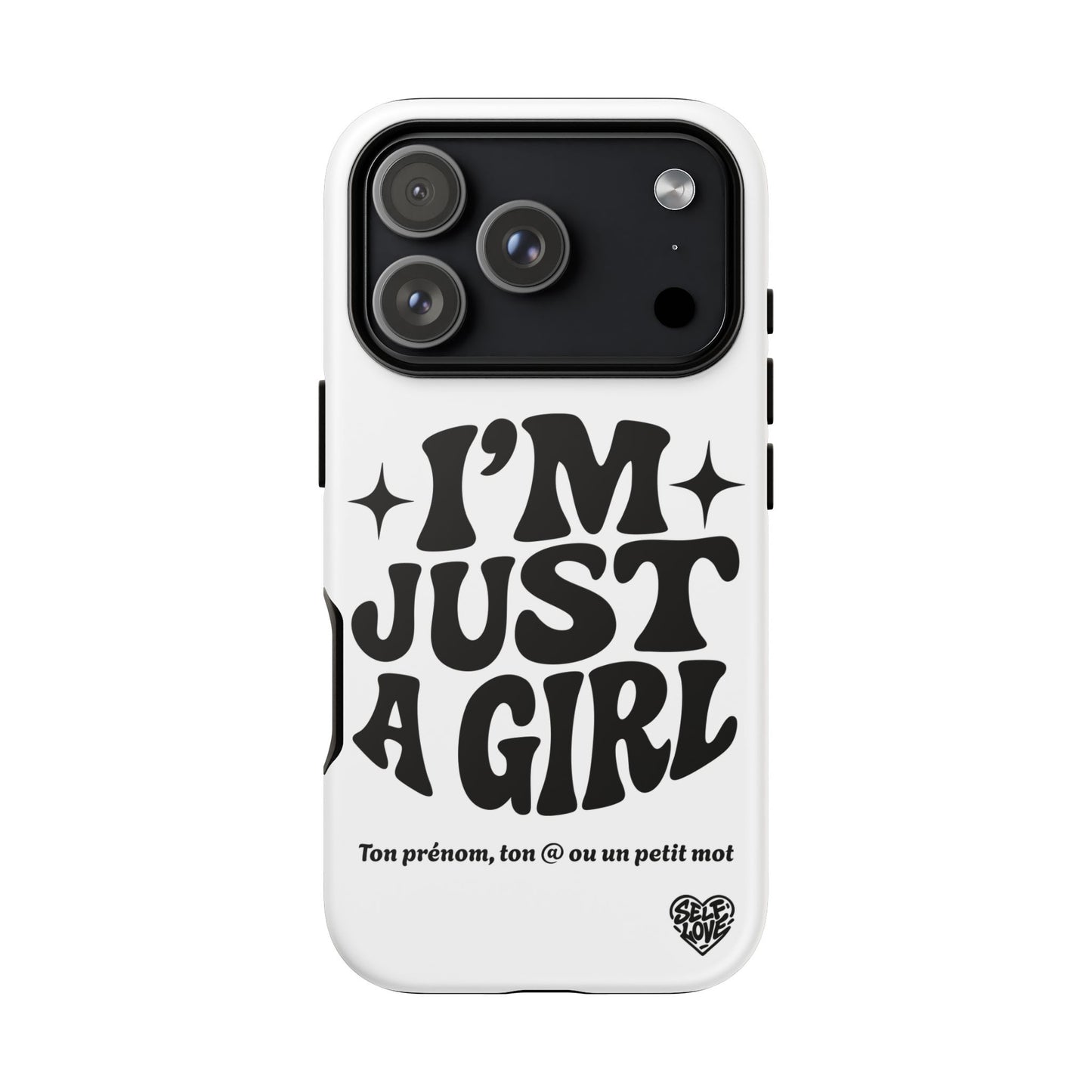 Im Just A Girl - Coque iPhone (blanc)
