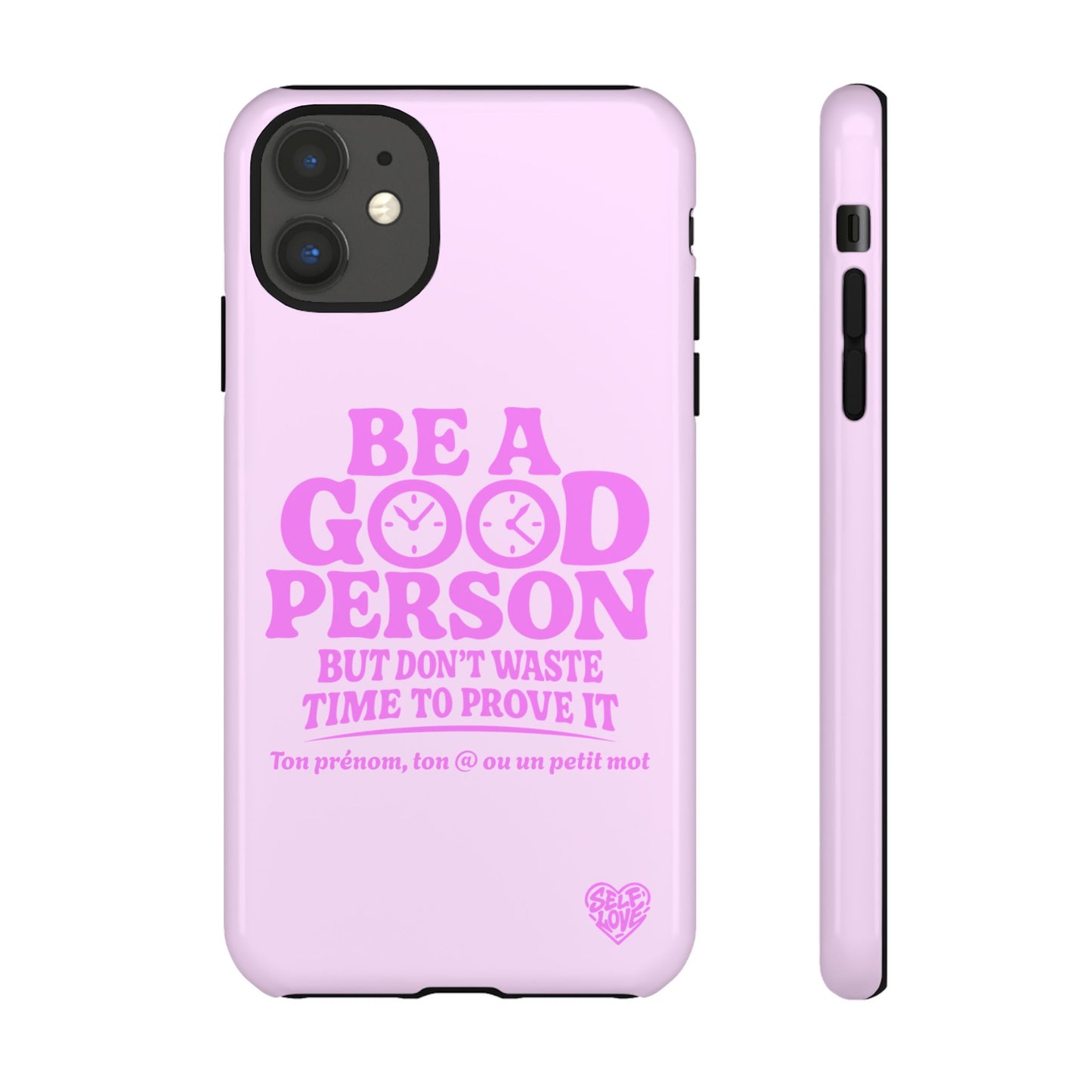 Be A Good Person - Coque iPhone (rose)