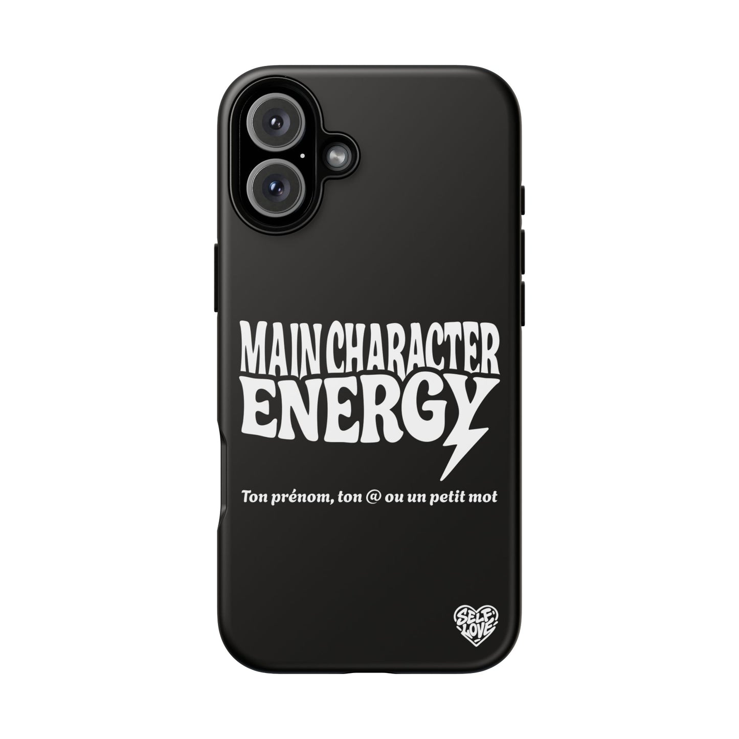 Main Character Energy - Coque iPhone (noir)