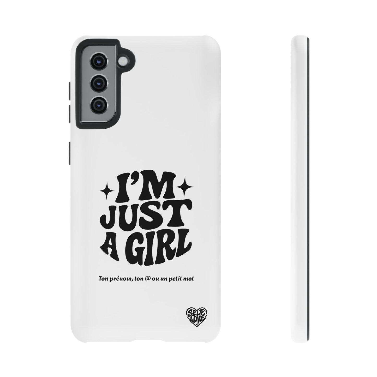 Im Just A Girl - Coque Samsung (blanc)