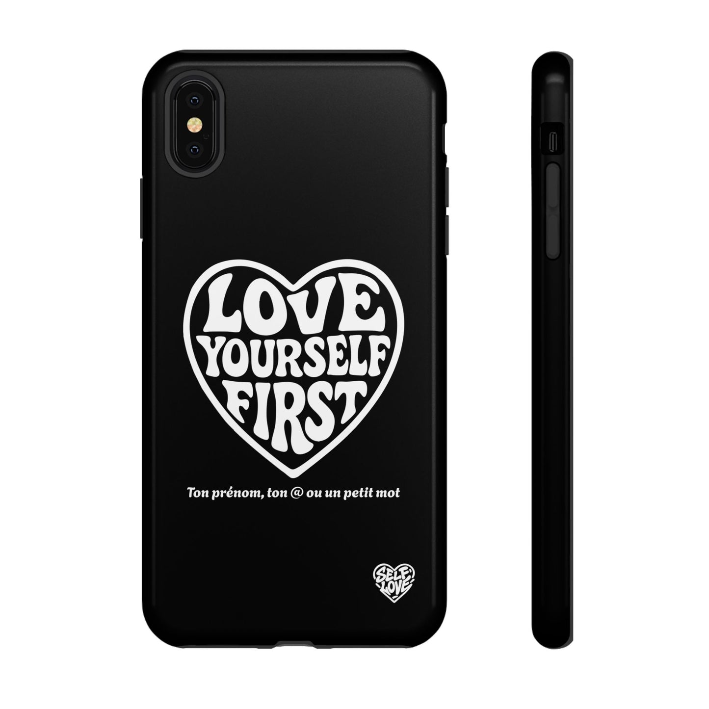 Love Yourself First - Coque iPhone (noir)