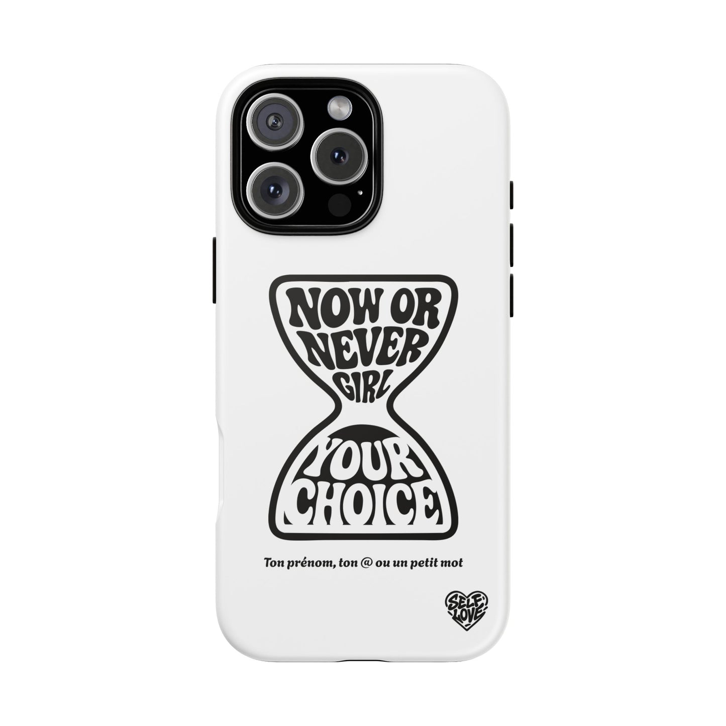 Now Or Never Girl - Coque iPhone (blanc)