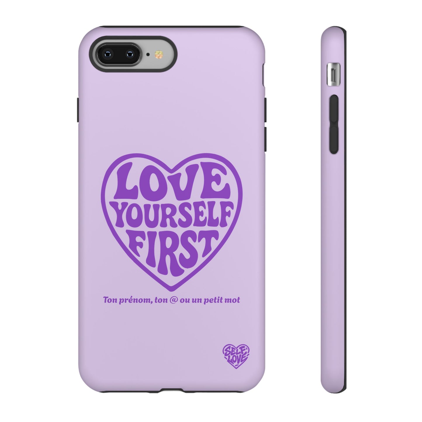 Love Yourself First - Coque iPhone (violet)