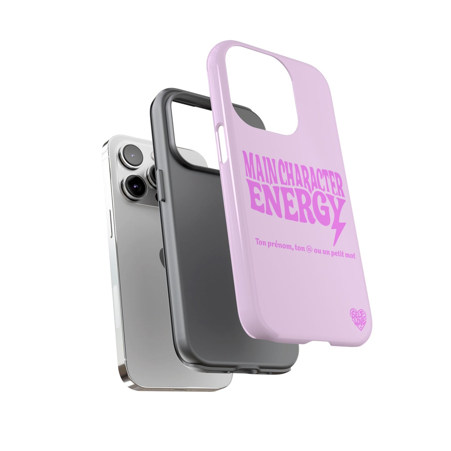 Main Character Energy - Coque iPhone (rose)